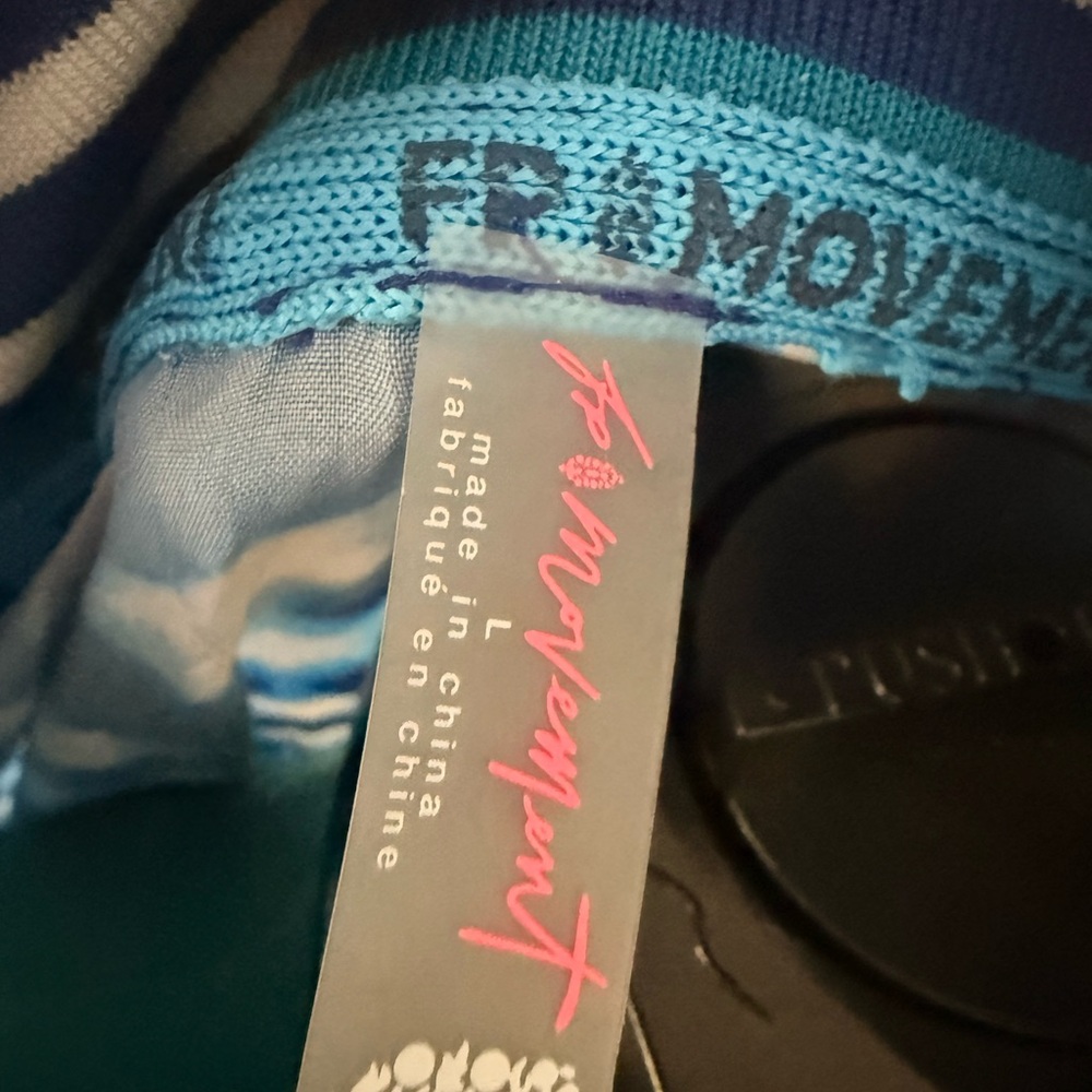 FP Movement by Free People Blue Multi-Spot Bomber Jacket - Picture 6 of 6